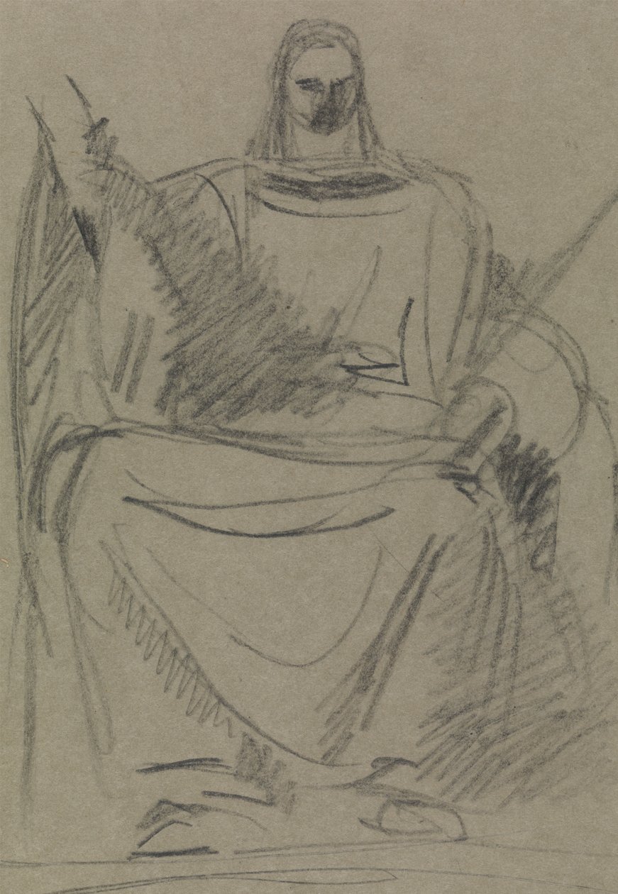 Studie av en sittende mannsfigur av Benjamin Robert Haydon