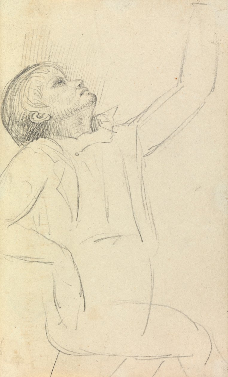 Studie av en sittende mann av Benjamin Robert Haydon