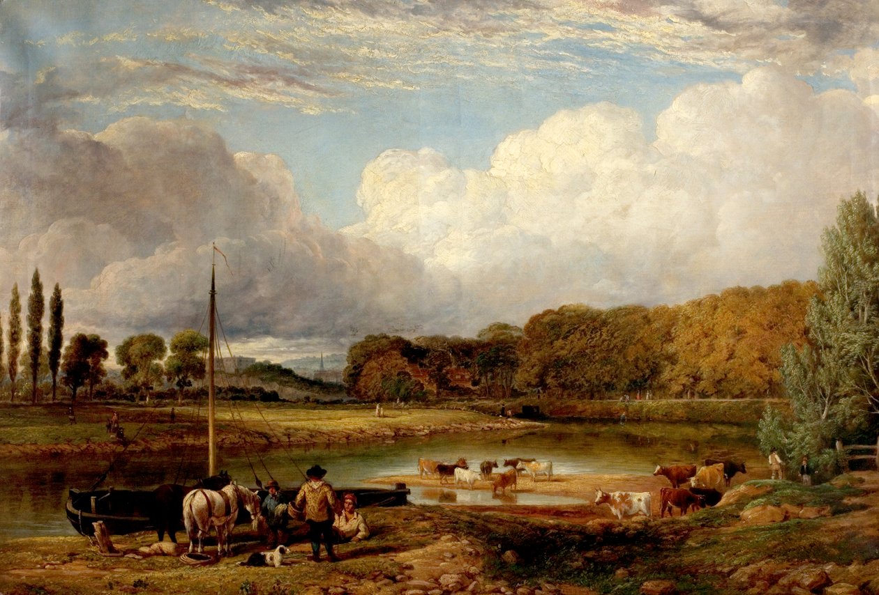 Utsikt ved Wilford, Nottingham, ca. 1830 av Benjamin Shipman