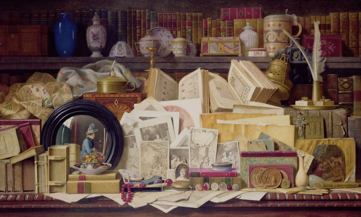 Arvestykker, 1888 (wc på papir) av Benjamin Walter Spiers