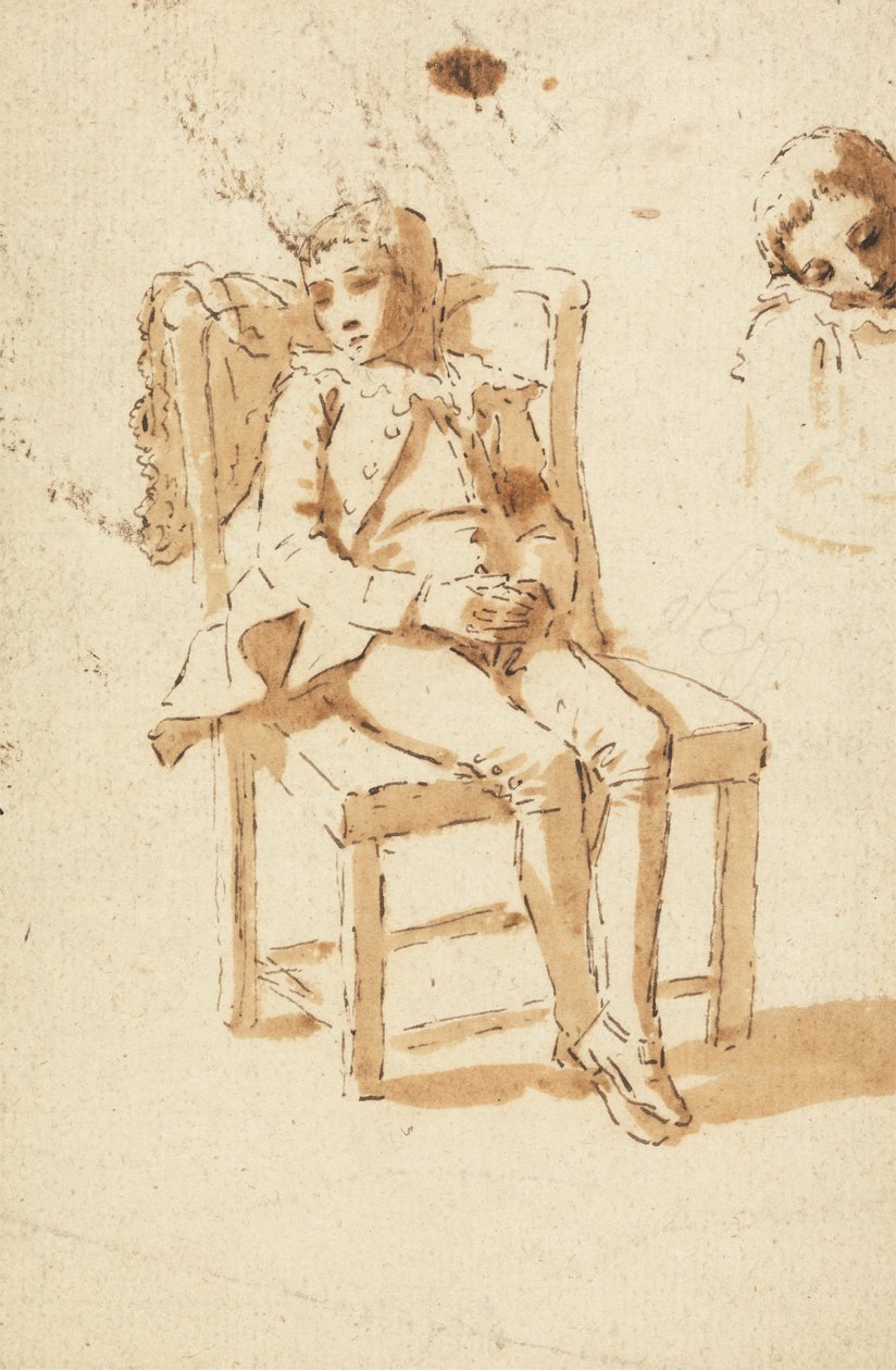 Page Boy sover av Benjamin West