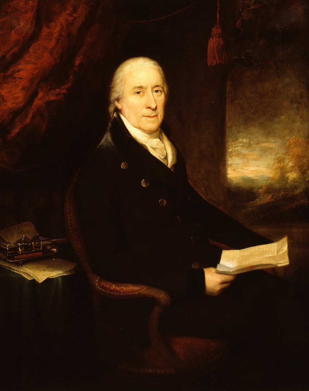 Portrett av en mann, 179099. av Benjamin West