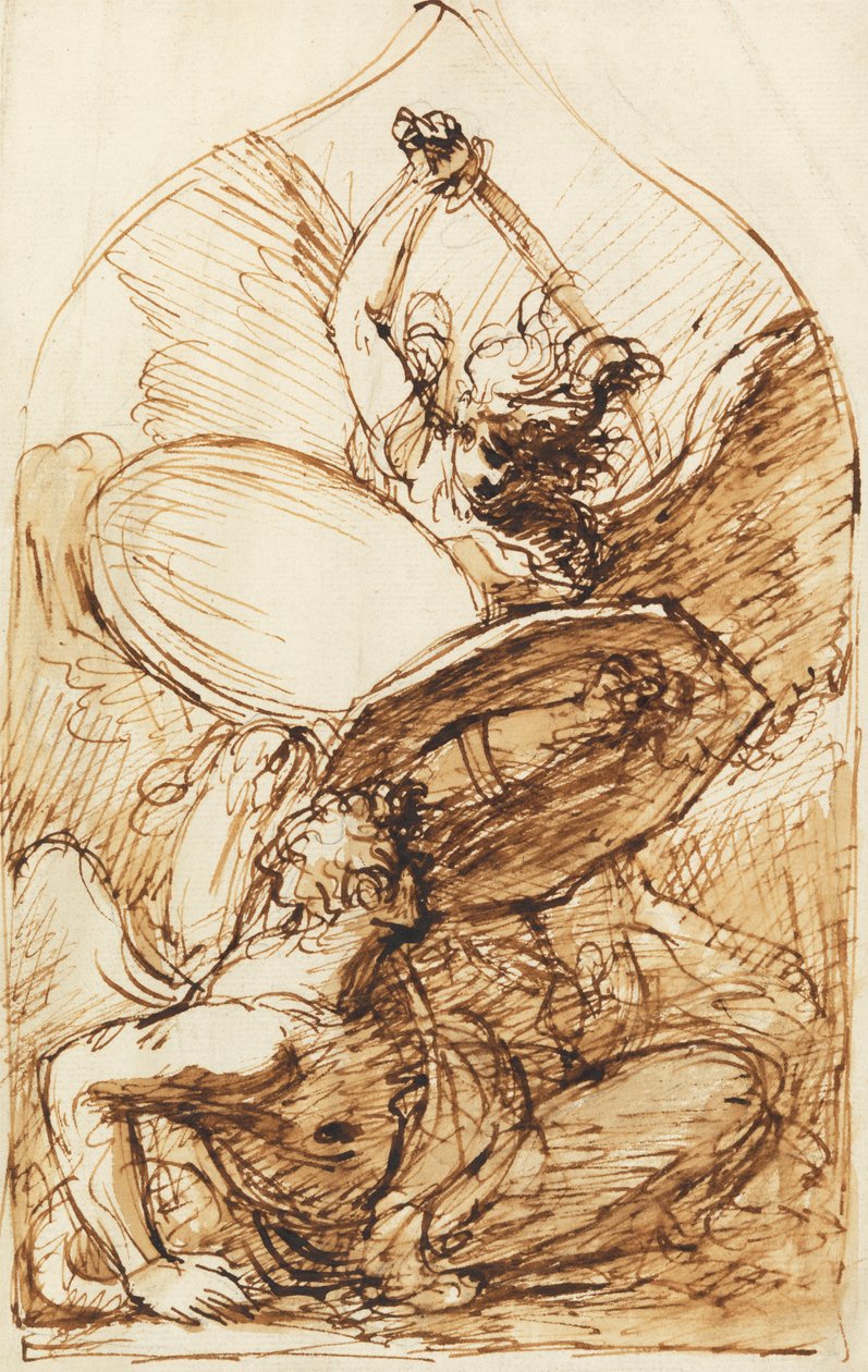 St. Michael og Lucifer av Benjamin West