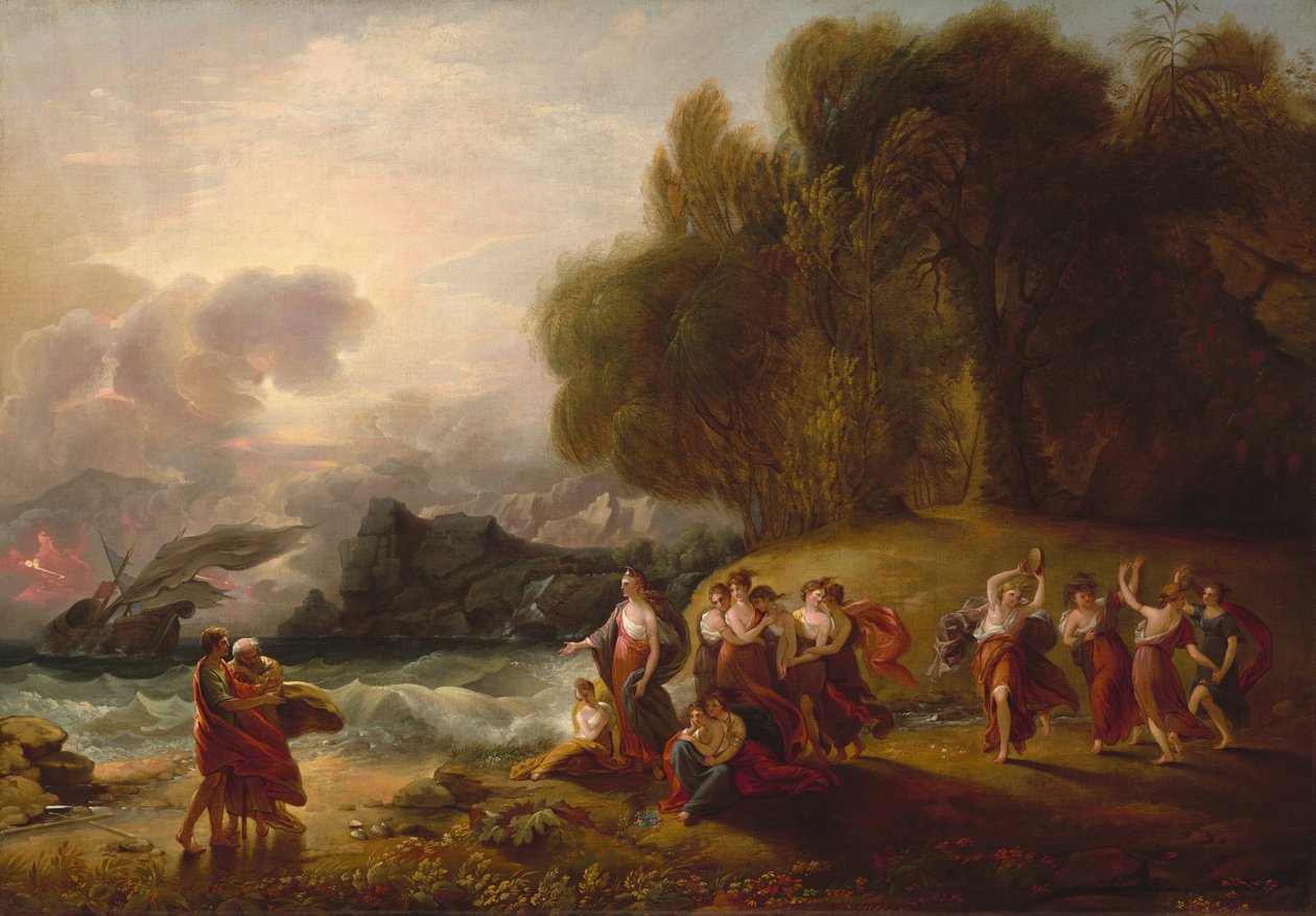 Telemachus og Calypso av Benjamin West
