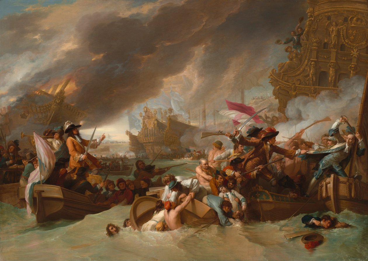 Slaget ved La Hogue, 1778. av Benjamin West