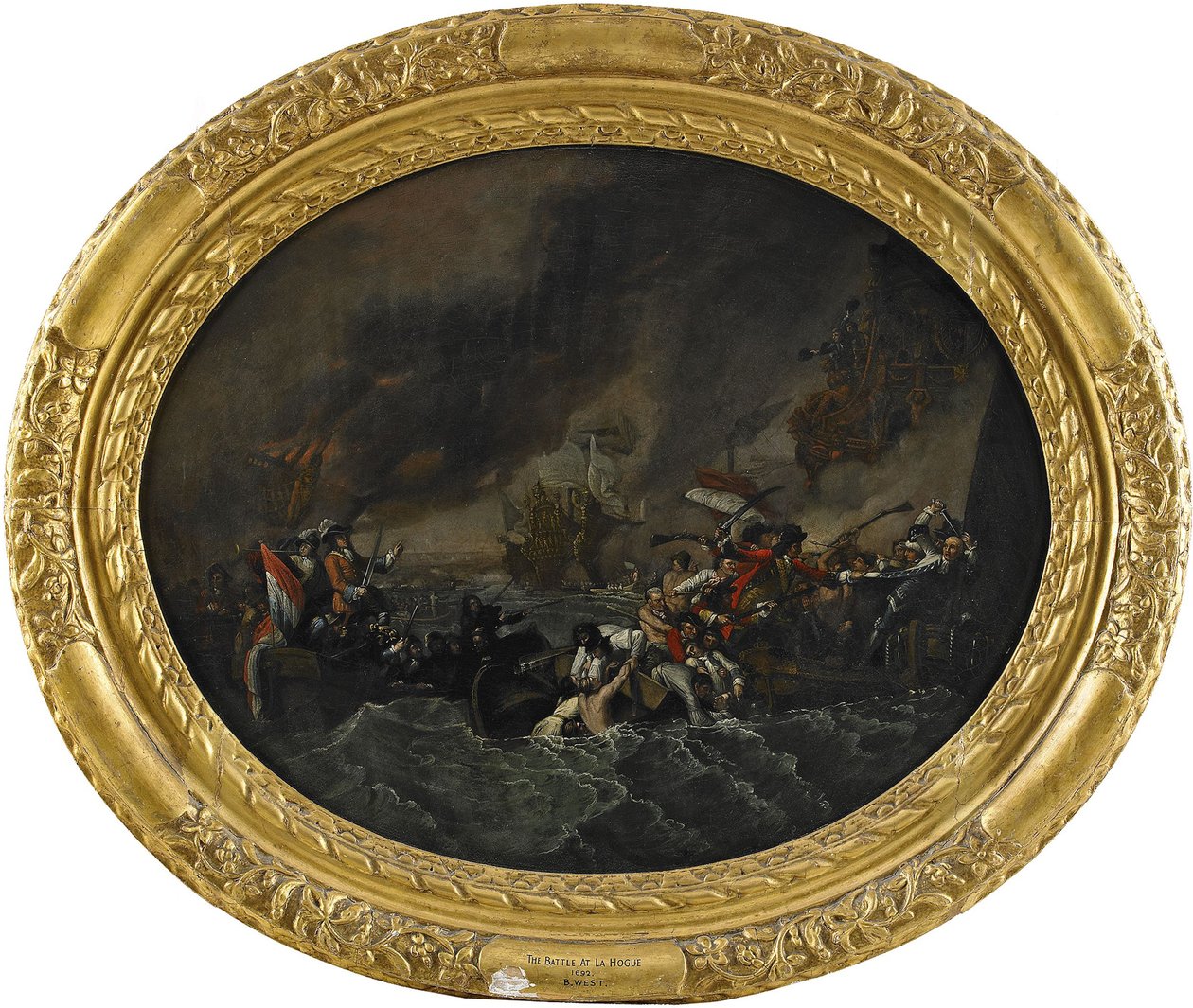 Slaget ved La Hogue, 1820 av Benjamin West