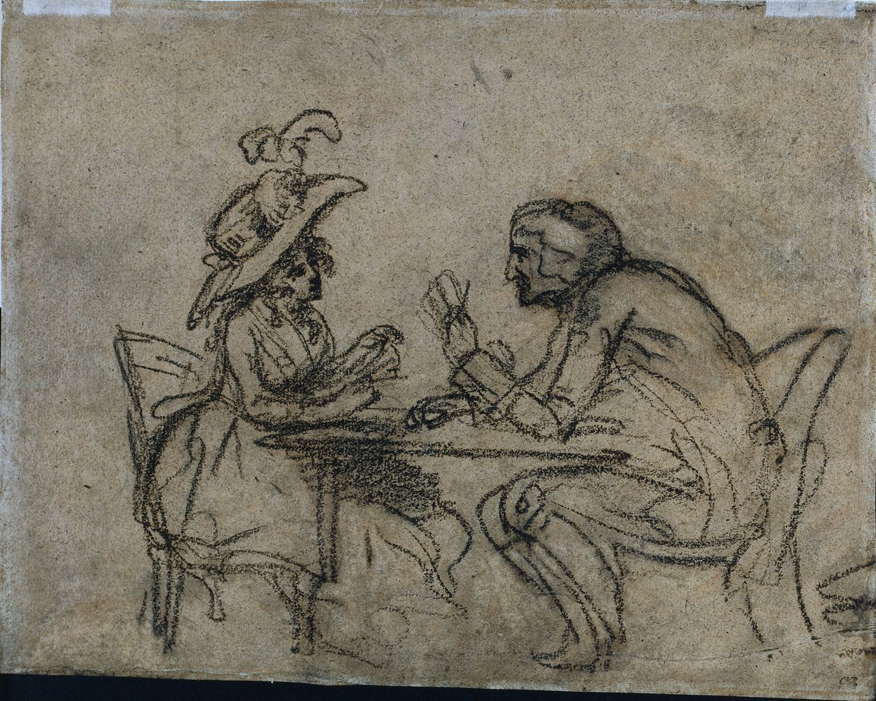 Kvinne og mann spillekort, 1792. av Benjamin West