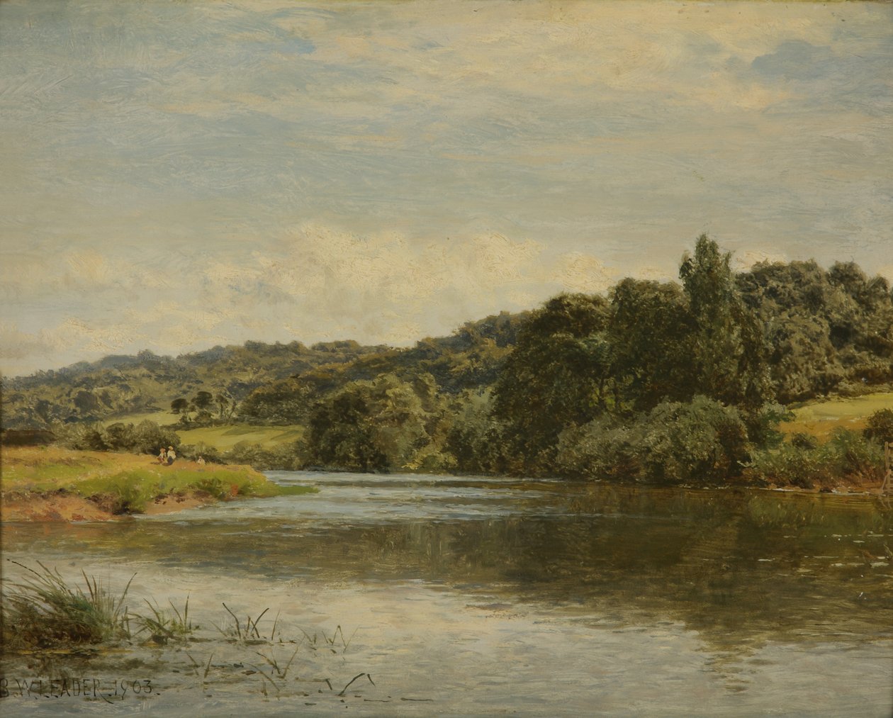 Ettermiddag på Themsen, 1903 av Benjamin Williams Leader