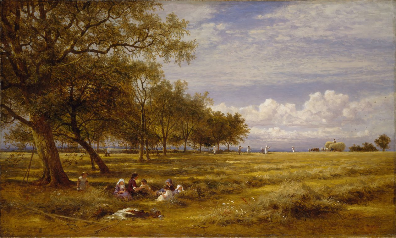 En engelsk Hayfield, 1878. av Benjamin Williams Leader