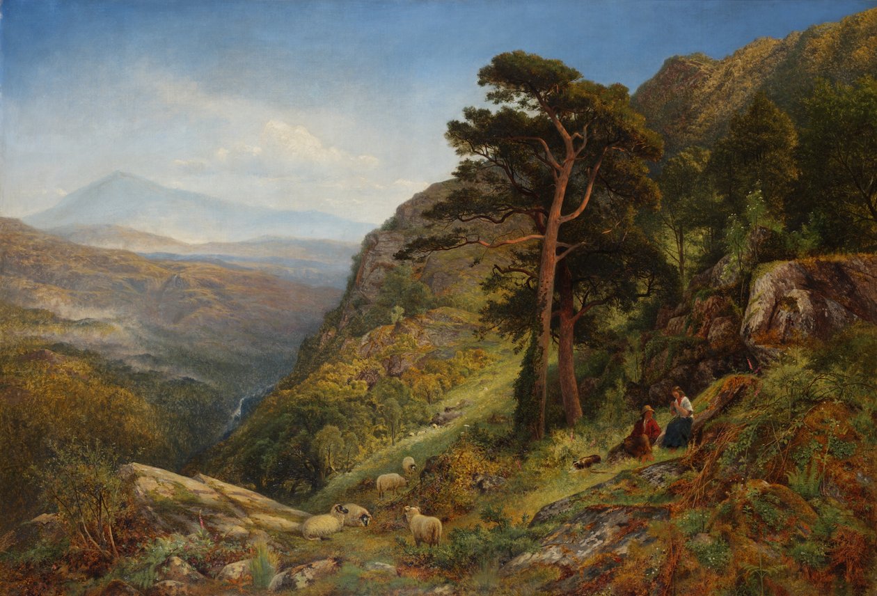 På åsene ovenfor Betws-y-Coed, Wales av Benjamin Williams Leader