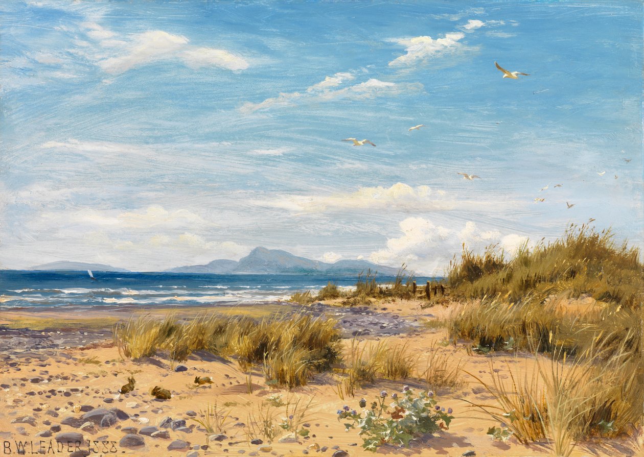 Carnarvonshire-kysten av Benjamin Williams Leader