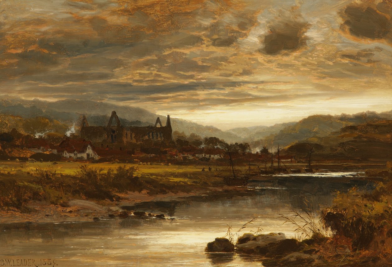 Tintern Abbey, Wales, 1889 av Benjamin Williams Leader