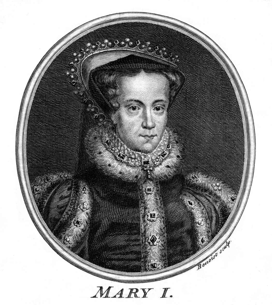 Dronning Mary I av England. av Benoist