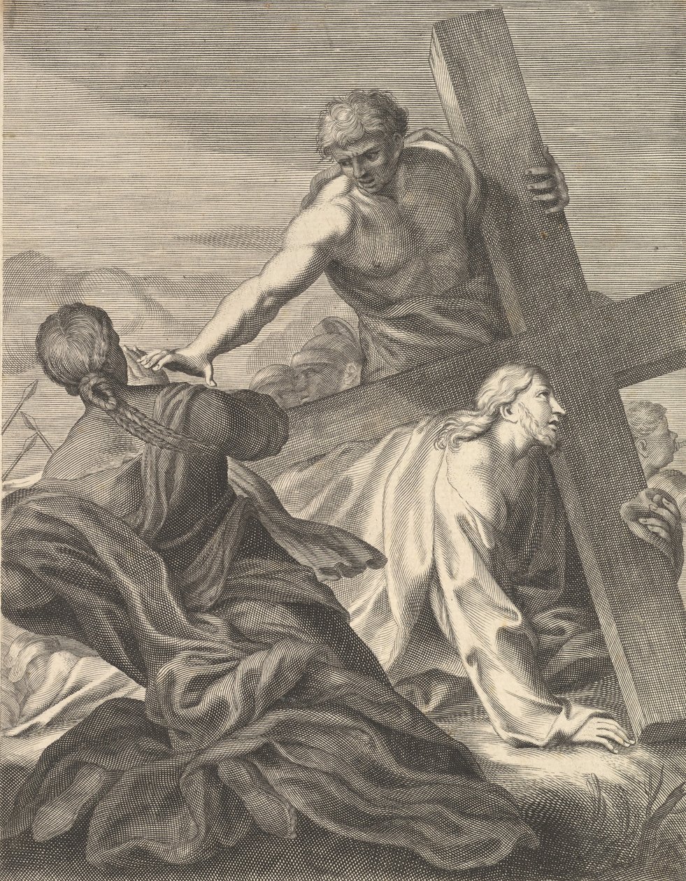 Kristus som bærer korset, 1680-1719. av Benoit Thiboust