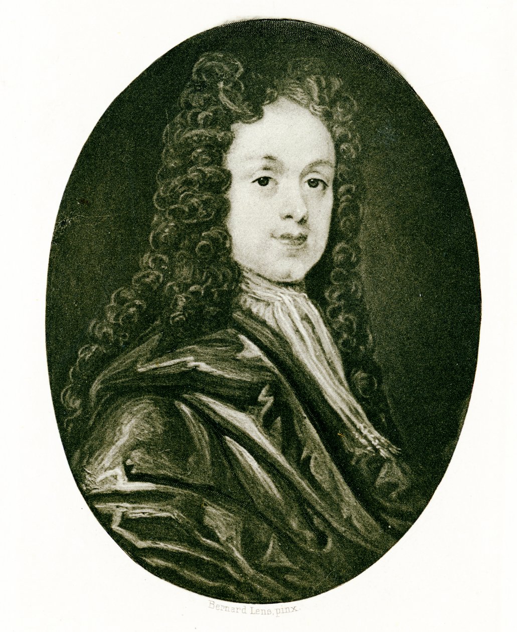 Portrettminiatyr av John White, ca. 1719 (wc und gouache på elfenben) av Bernard III Lens