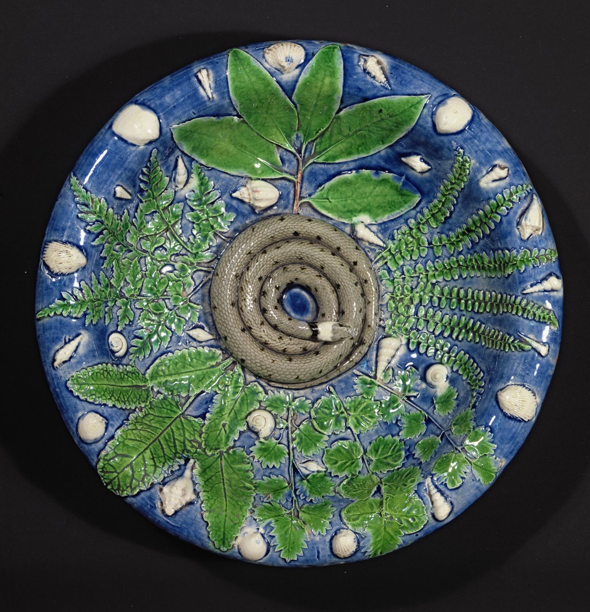 Fat, Palissy Ware (blyglasert lertøy) av Bernard Palissy