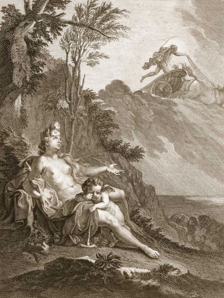 Clytia forvandlet til en Turnesole, 1731 av Bernard Picart