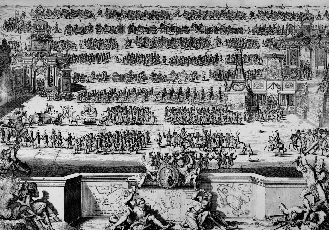 Slaget ved Poltava, 1709 av Bernard Picart