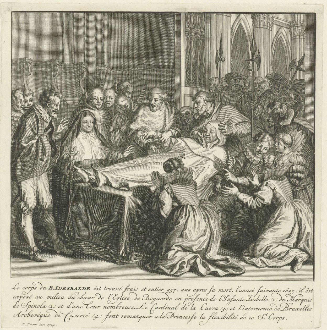 The Incorrupt Body of St Idesbald av Bernard Picart