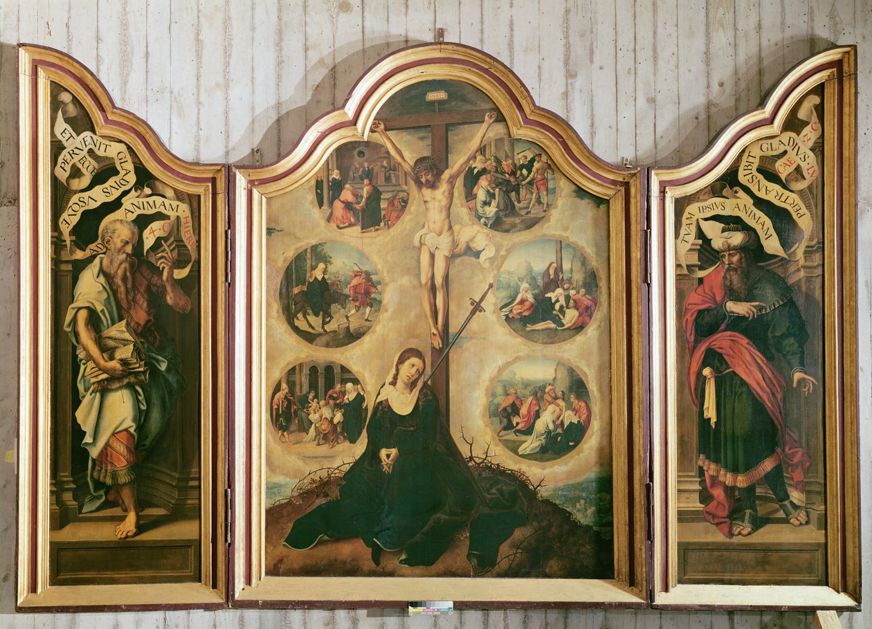 Triptych of the Seven Sorrows of the Virgin, ca. 1520-35 (se 154026 for detaljer) av Bernard van Orley