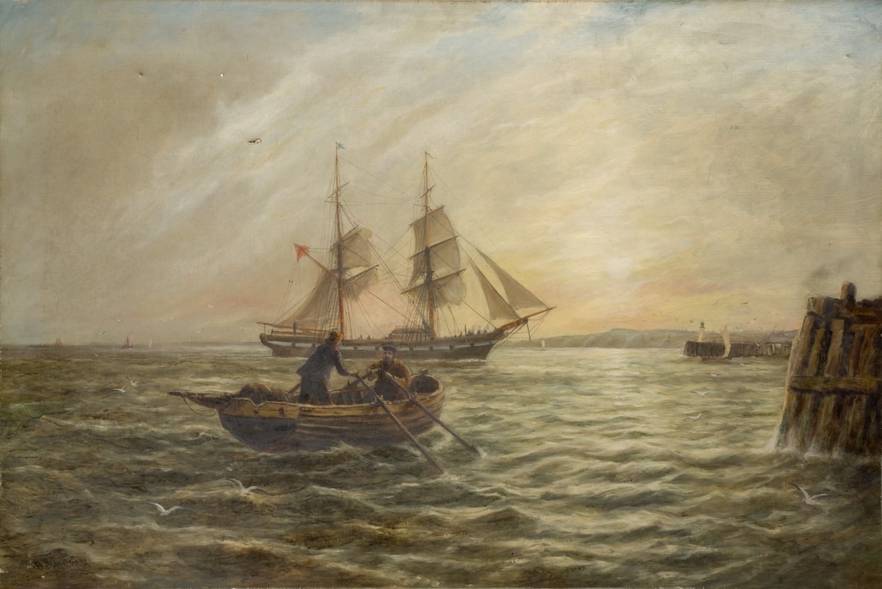Seascape (lerret på olje) av Bernard Benedict Hemy