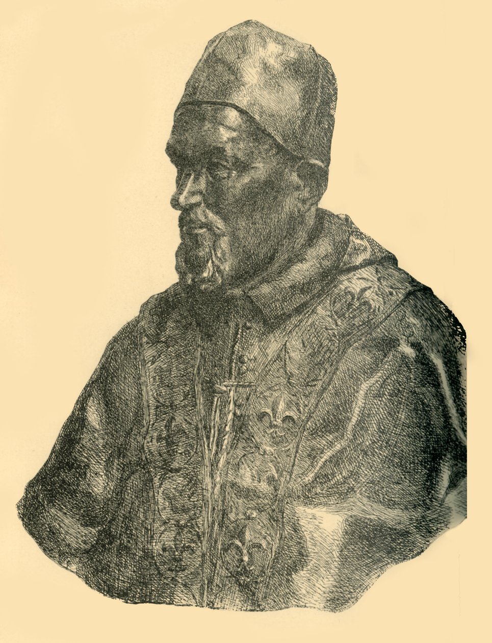 Byste av pave Innocent X, c1690, 1881. av Bernard Collier