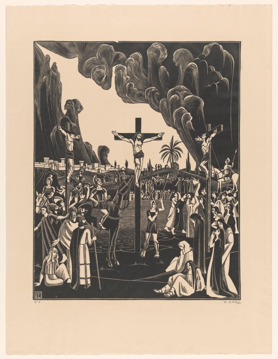 Kristi korsfestelse av Bernard Essers (signed by artist)