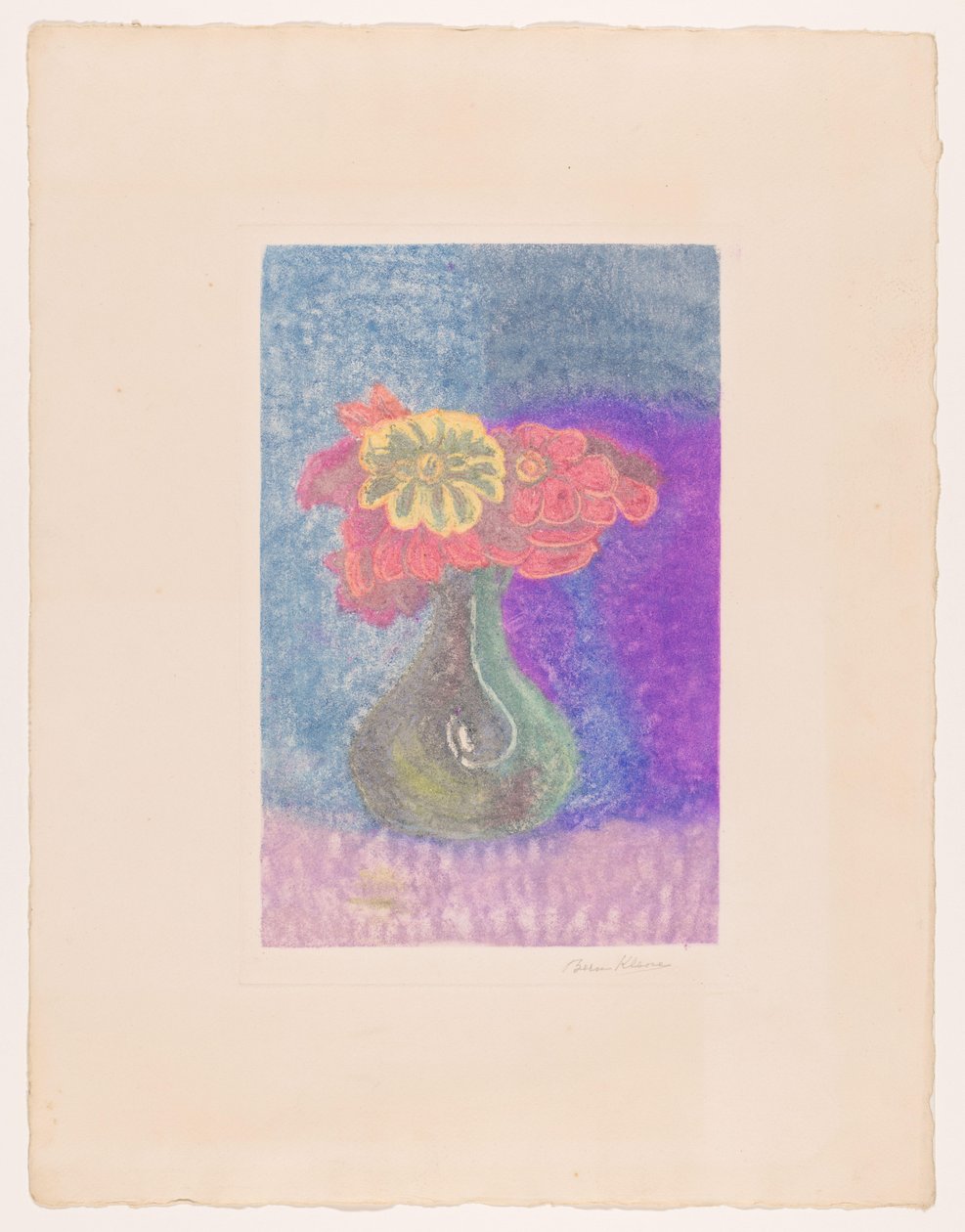 Vase med blomster av Bernard Klene (signed by artist)