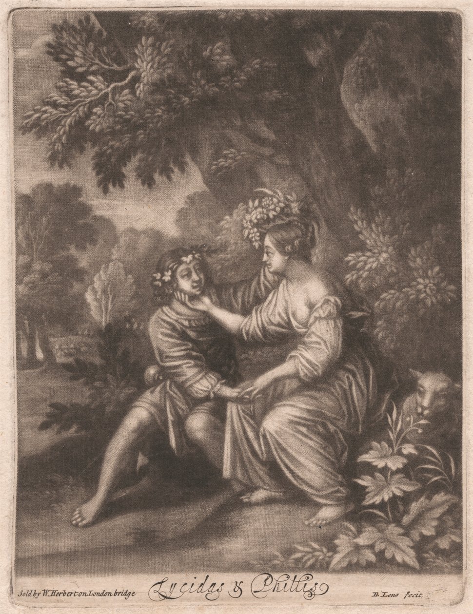 Lycidas og Phillis av Bernard Lens