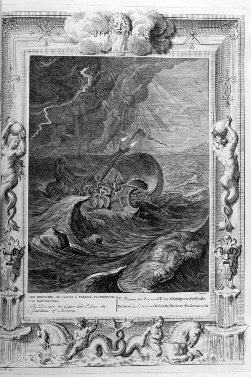 Castor og Pollux (gravering) av Bernard Picart