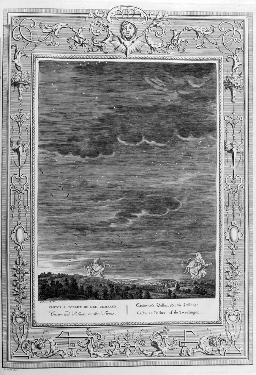 Castor og Pollux, 1733 av Bernard Picart