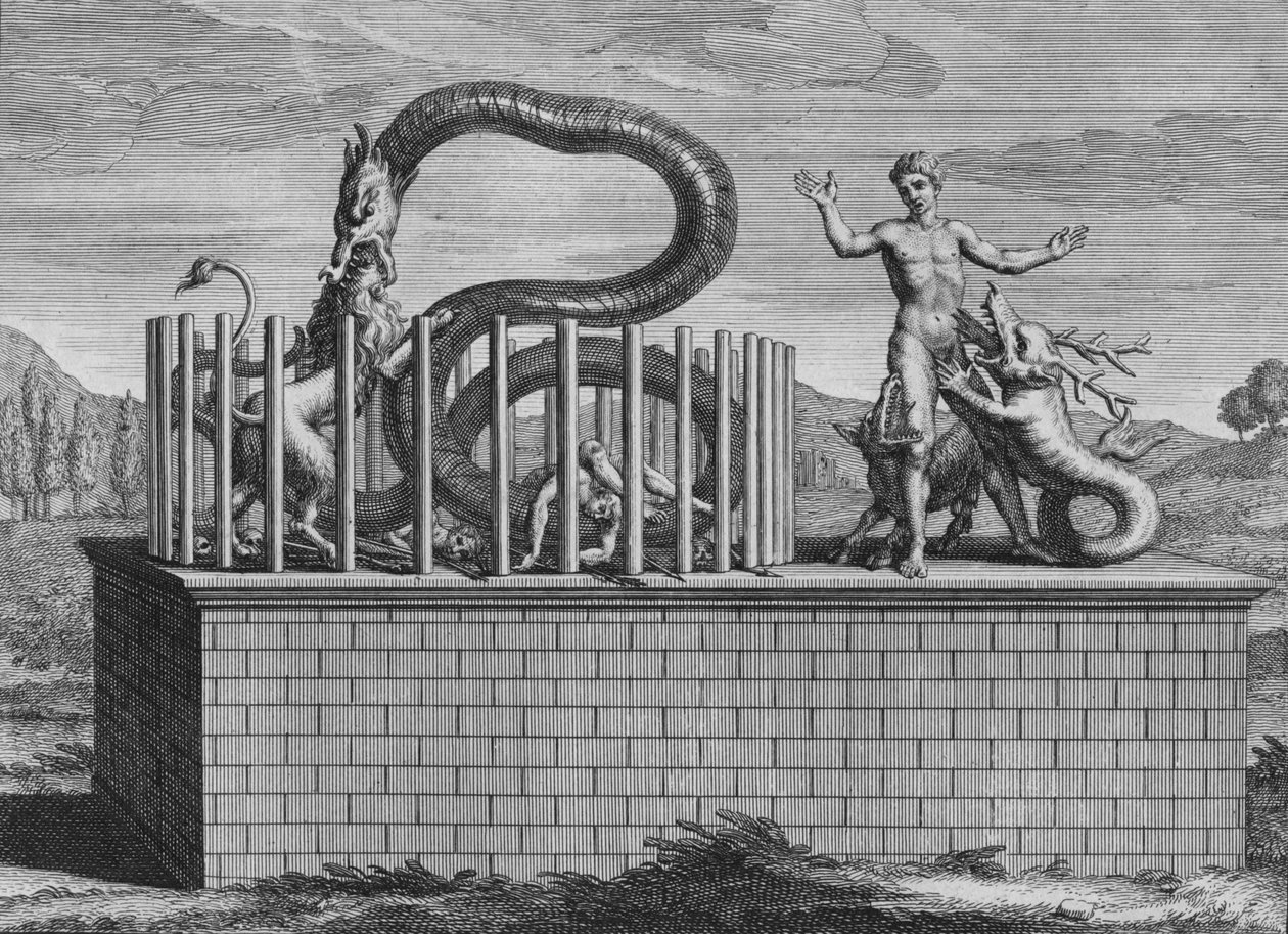 Idoler fra Campeche og Iucatan, 1723. av Bernard Picart