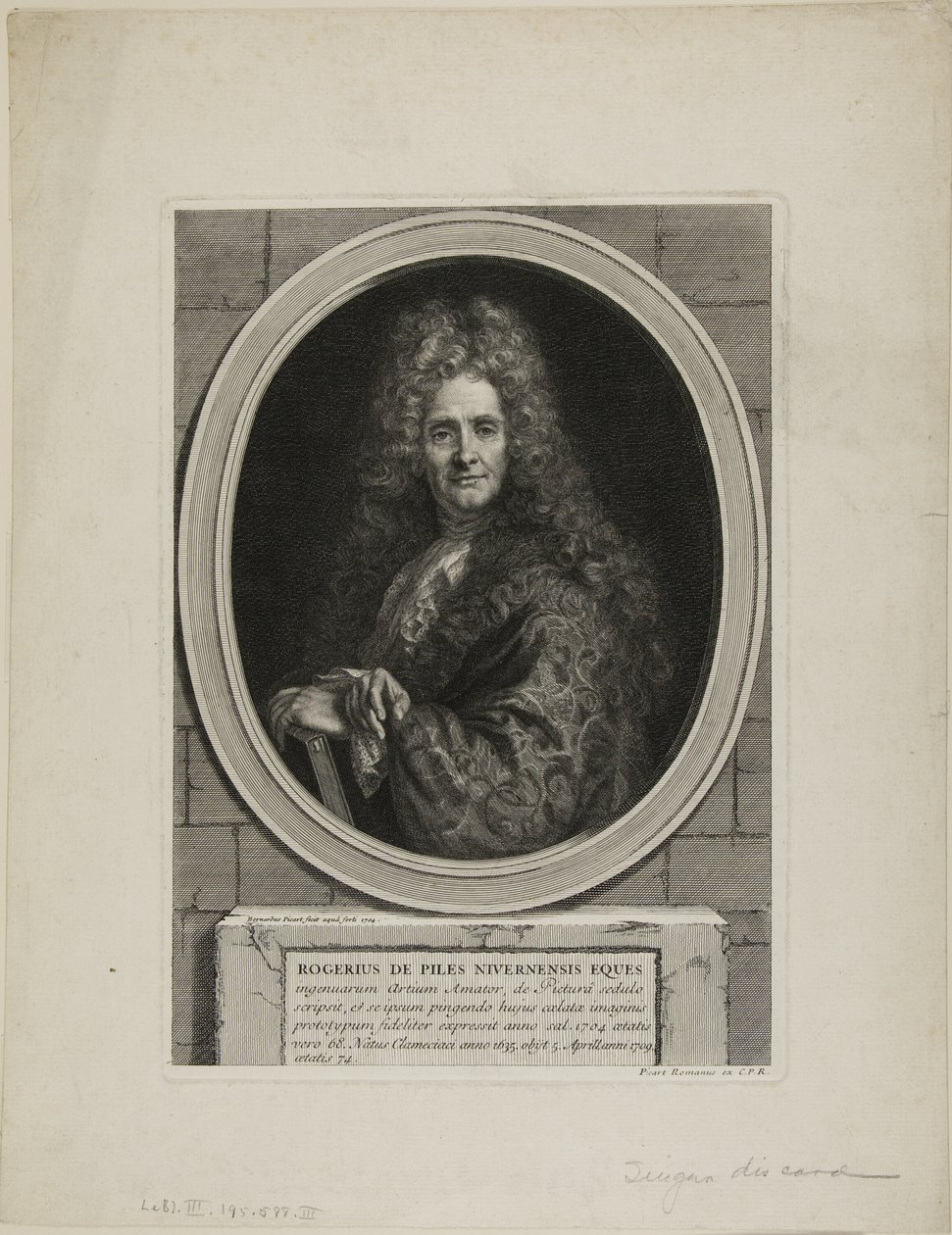 roger de piles av Bernard Picart