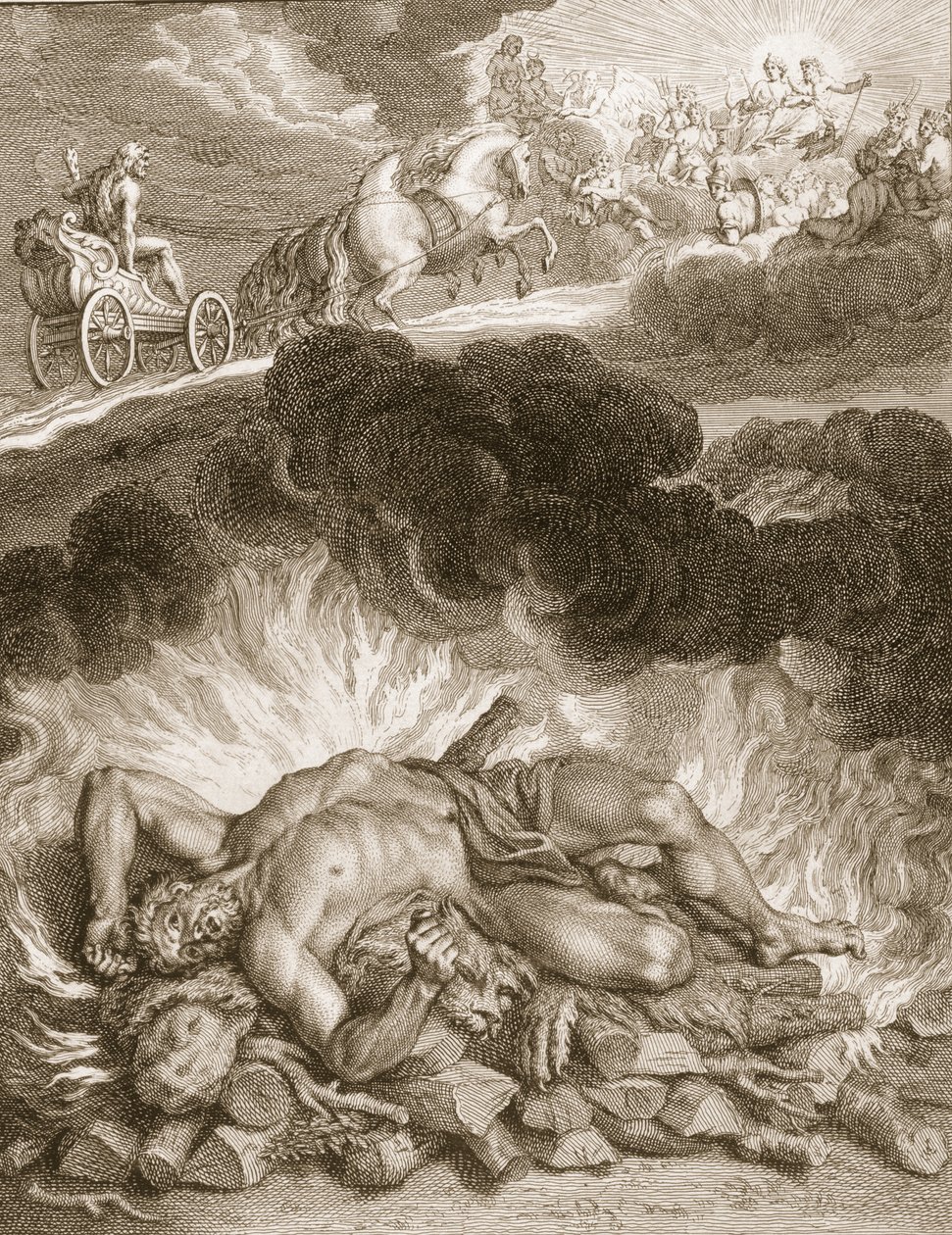 Herkules død, 1731 av Bernard Picart