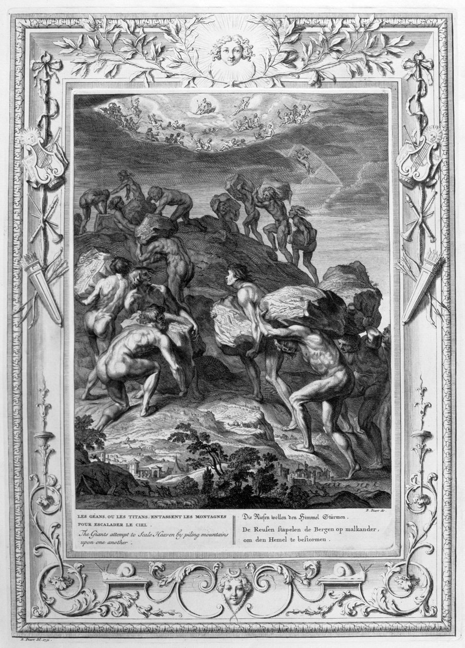 The Titans (gravering) av Bernard Picart