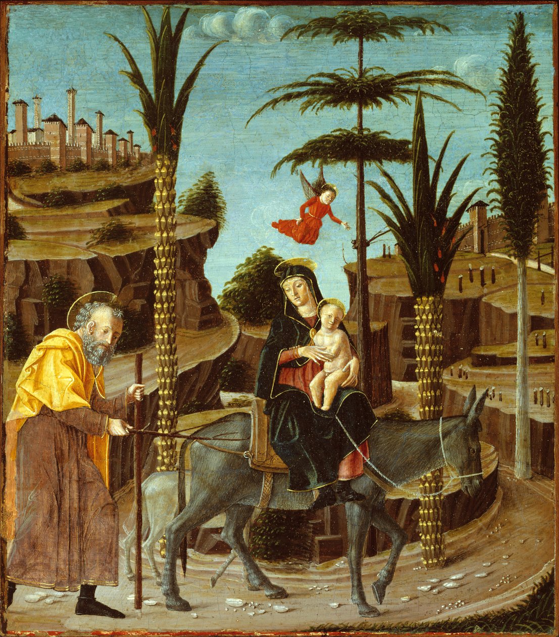 Flukten til Egypt, ca. 1485. av Bernardino Butinone