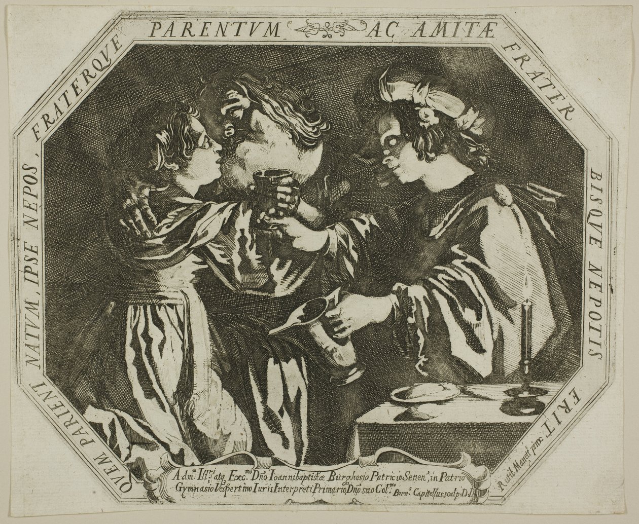 Lot og hans døtre av Bernardino Capitelli