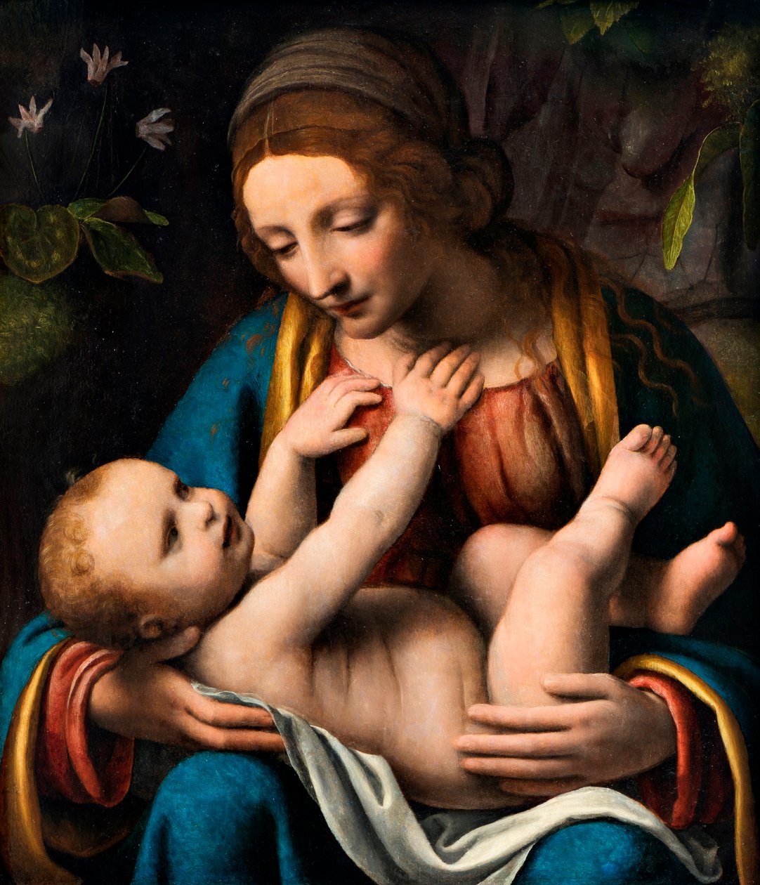Madonna og barn, 1515-1523. av Bernardino Luini