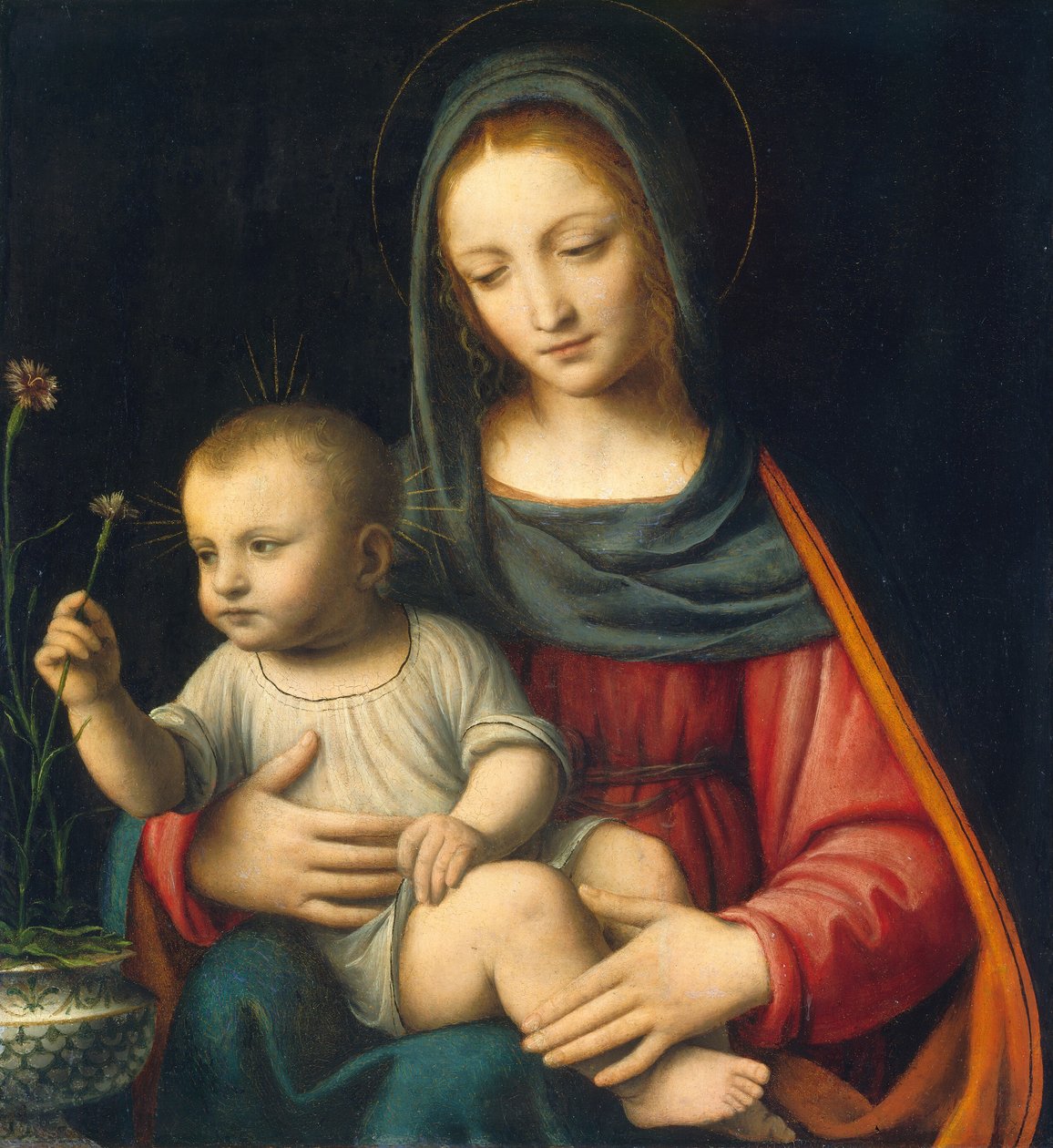 The Madonna of the Carnation, ca. 1515. av Bernardino Luini