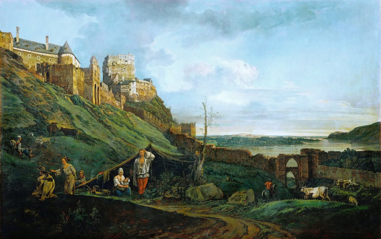 Ruinene av Thebe an der March av Bernardo Bellotto