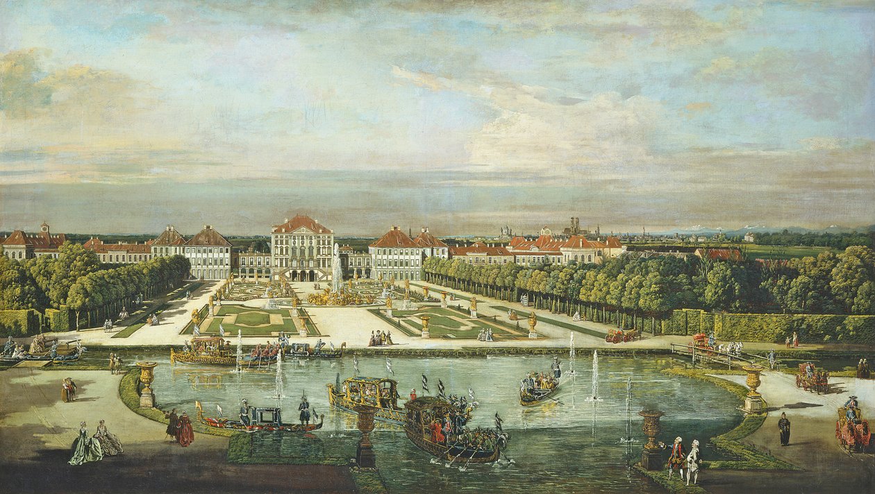 Nymphenburg-palasset, München, ca. 1761 av Bernardo Bellotto