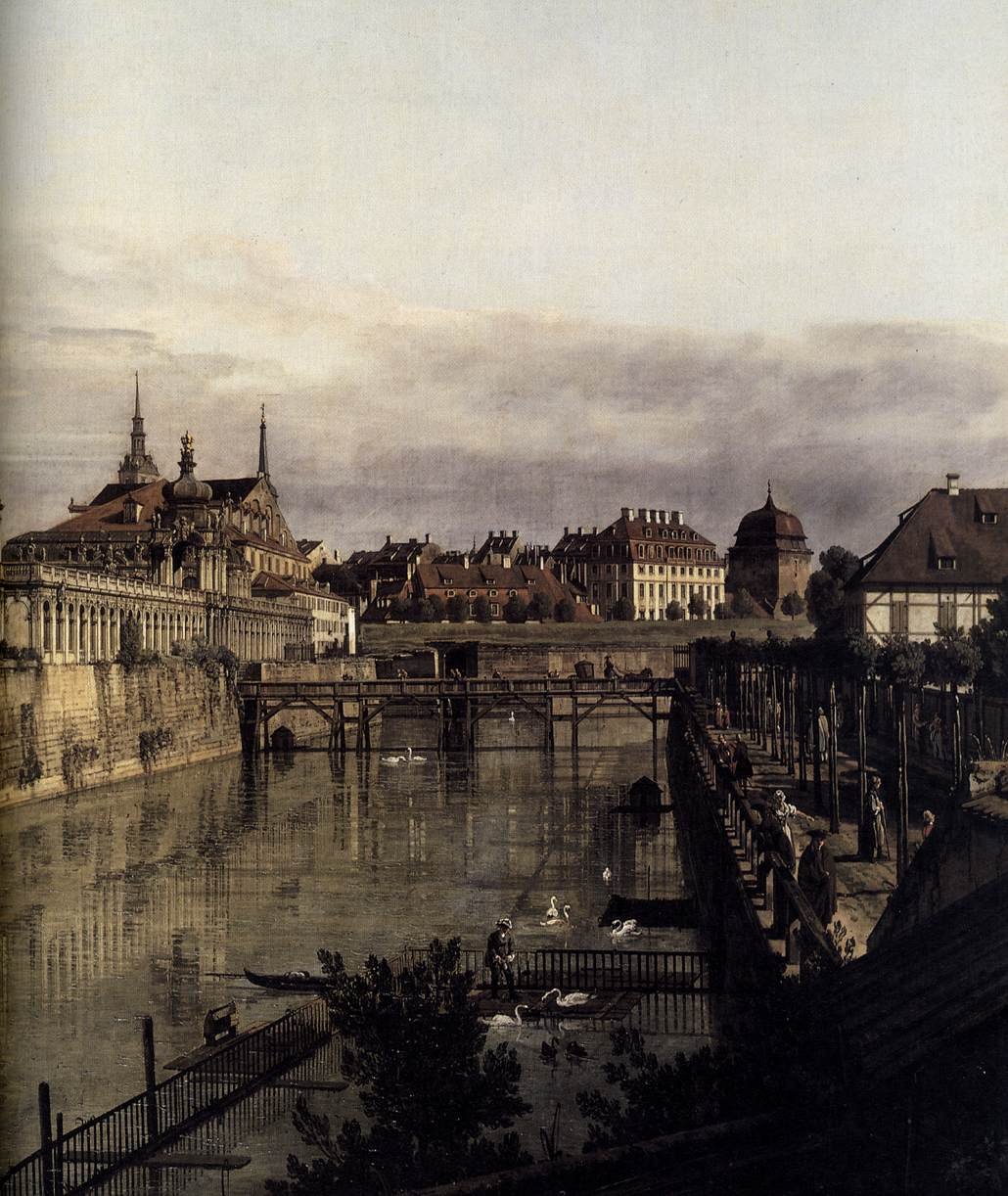 Moingeren til Zwinger i Dresden av Bernardo Bellotto
