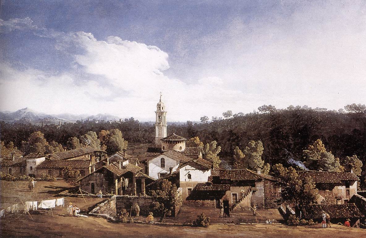 Utsikt over Gazzada nær Varese av Bernardo Bellotto