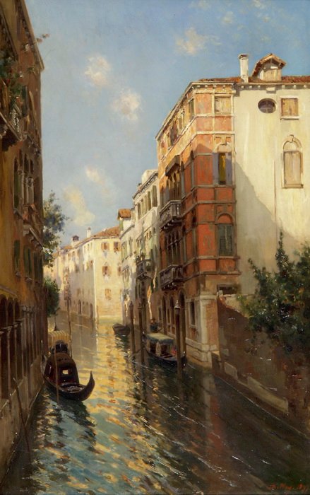 Vannvei i Venedign av Bernardo Hay