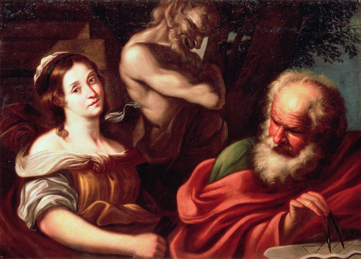 Allegori av matematikk av Bernardo Strozzi