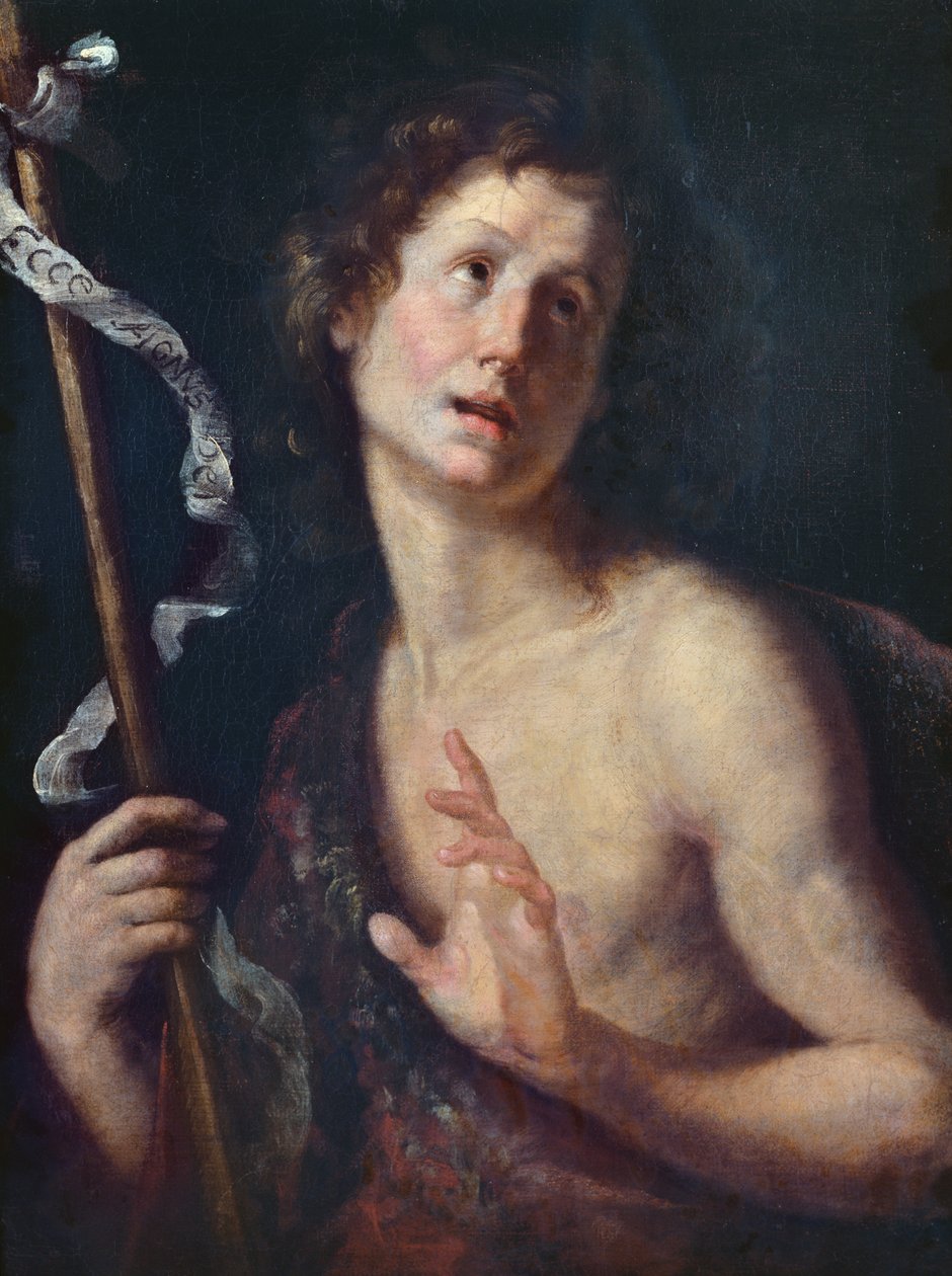 St. Johannes døperen av Bernardo Strozzi