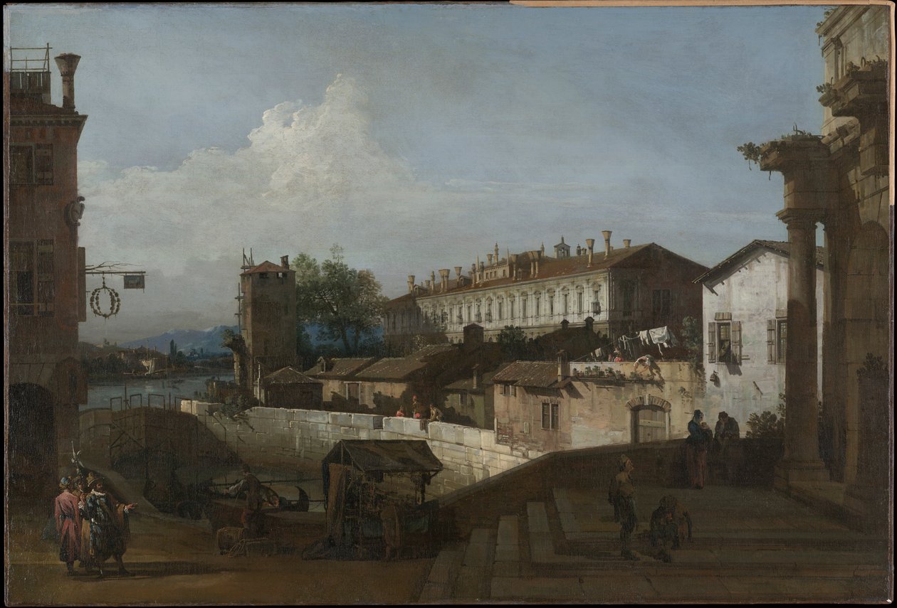 Slusen ved Dolo av Bernardo Bellotto