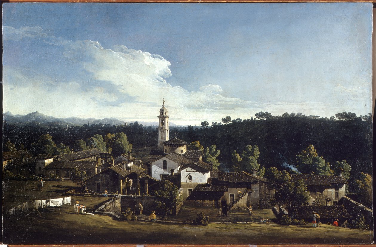 Utsikt over Gazzada av Bernardo Bellotto