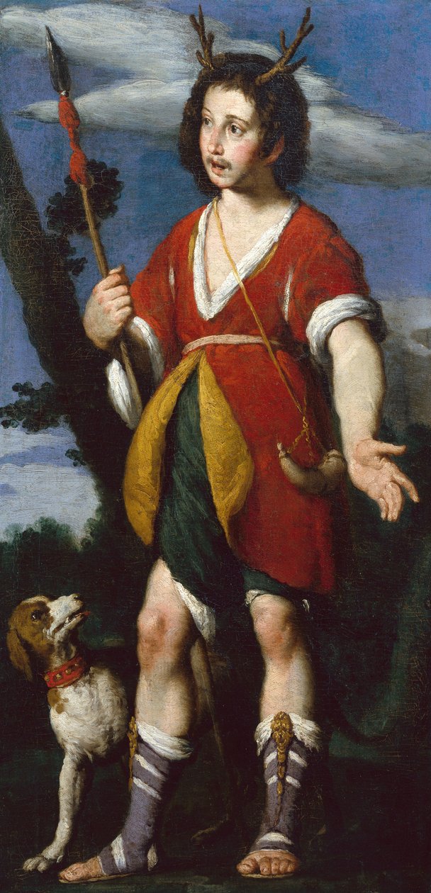 Actaeon (olje på lerret) av Bernardo Strozzi