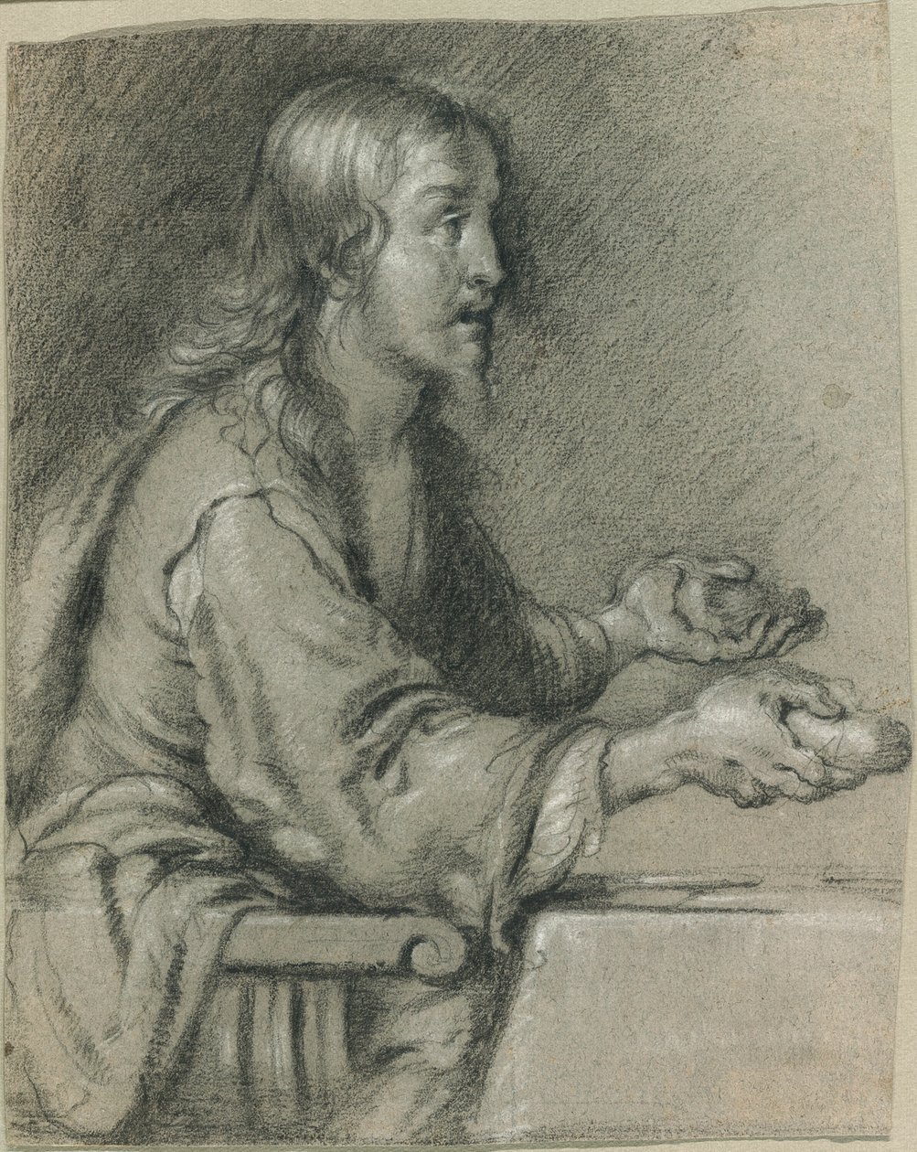 Kristus i Emmaus presenterer brødet av Bernardo Strozzi